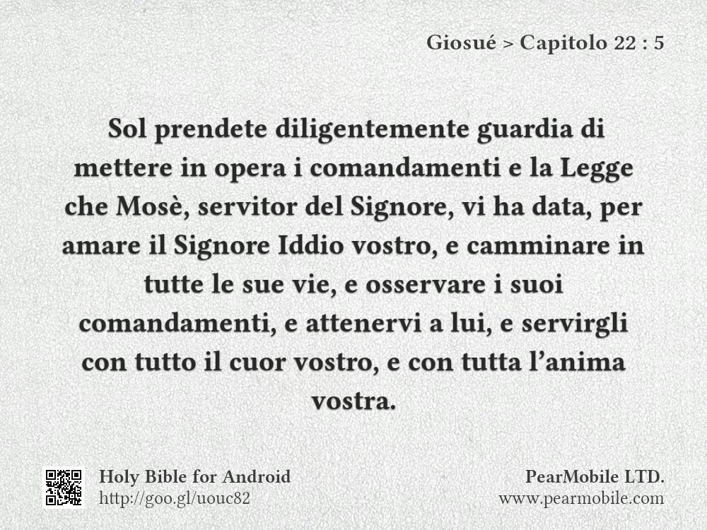 Giosué, Capitolo 22:5